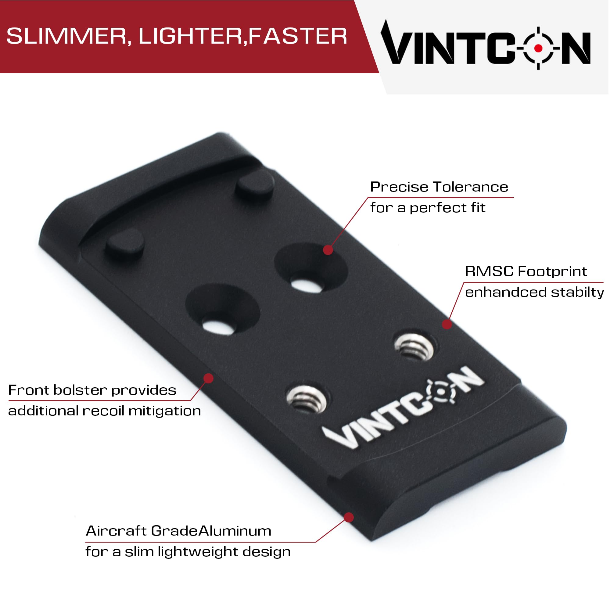 Amazon.com: VINTCON Optics Adapter Plate for Glock 17 19 MOS
